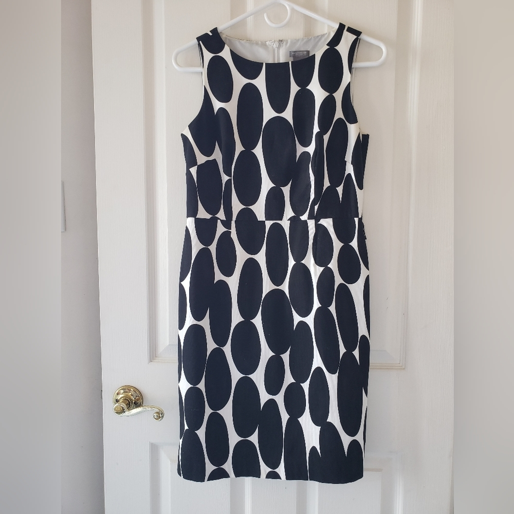 A black and white polka dot Ann Taylor dress